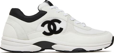 chanel sneakers white black